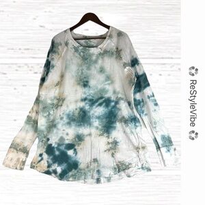 WE THE FREE PEOPLE Women’s Size XL Sweatshirt Crew Top Oversized Fit Tie-Dye